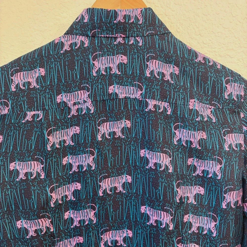 J Crew Collection Silk Tiger Print Blouse Top 00 Maximalist Statement Button Up